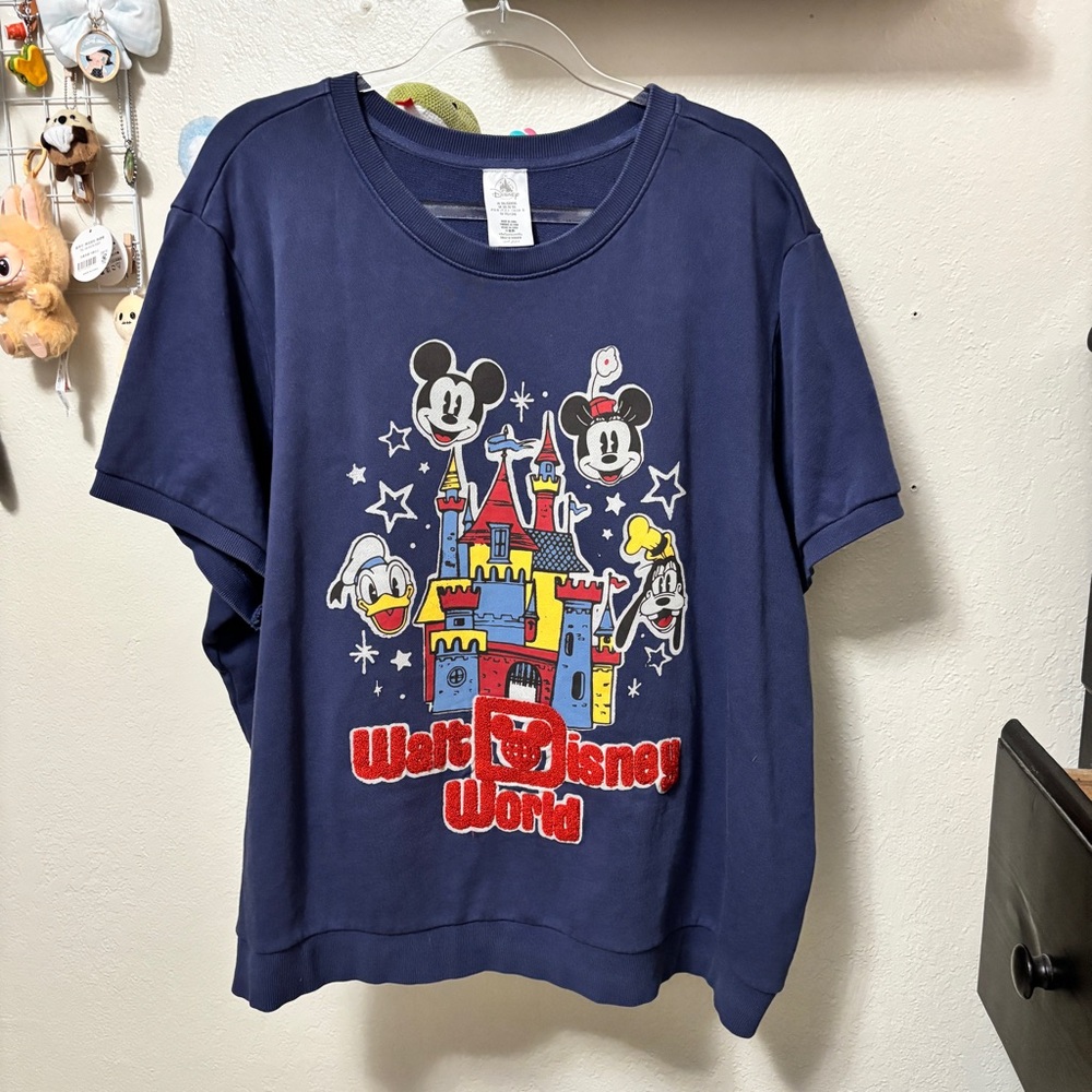 Disney Walt Disney World Graphic Sweatshirt Style Short Sleeve Size 3X